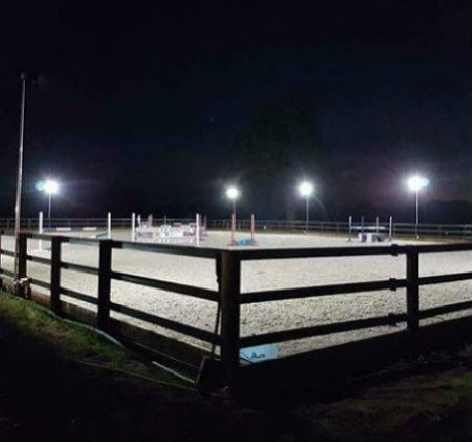 Striking image of Sperrings Arena at night